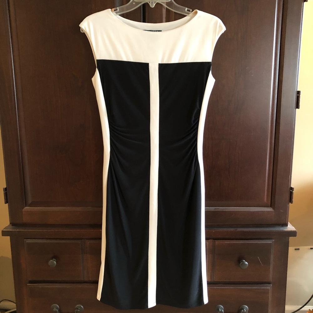 Lauren by Ralph Lauren colour block dress